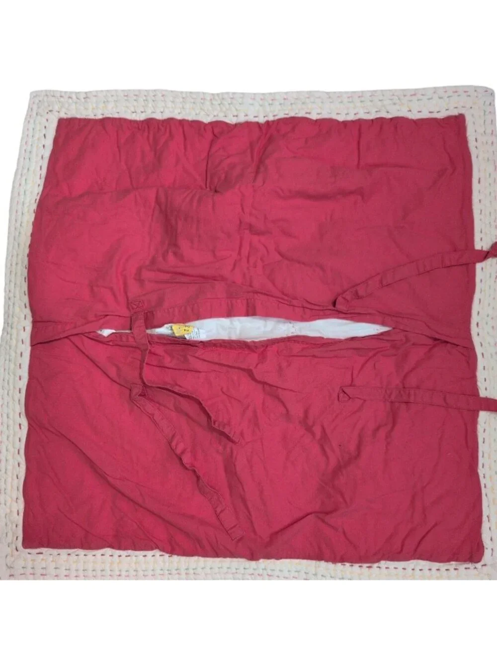 Pottery Barn Floral Georgia Shams Red Quilted Square Rectangle 100% Cotton